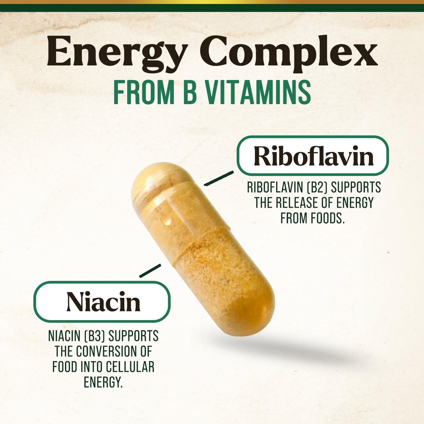 Nature's Peak B Complex Vitamin Supplement with Vitamin C & Folic Acid Capsules, 60 Count