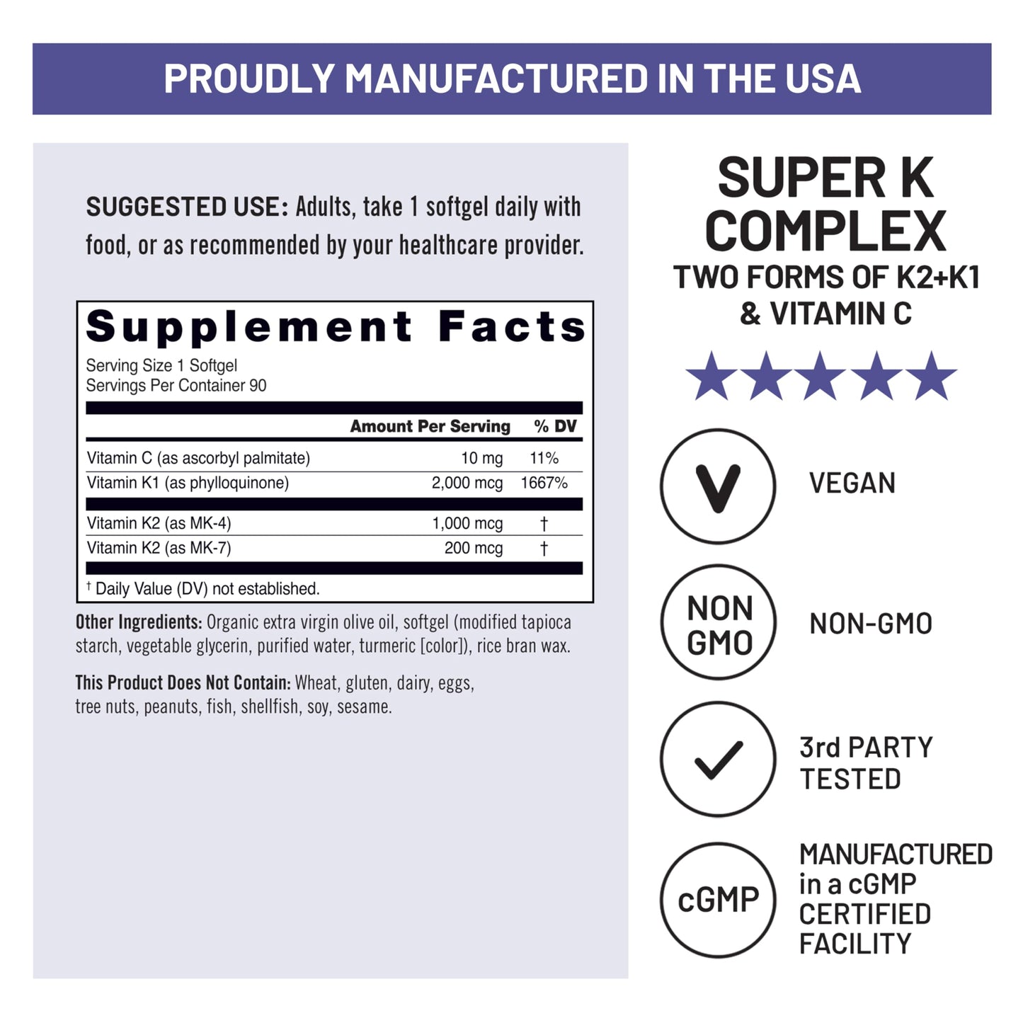 NatureWise Super K Complex Softgels 90 Count