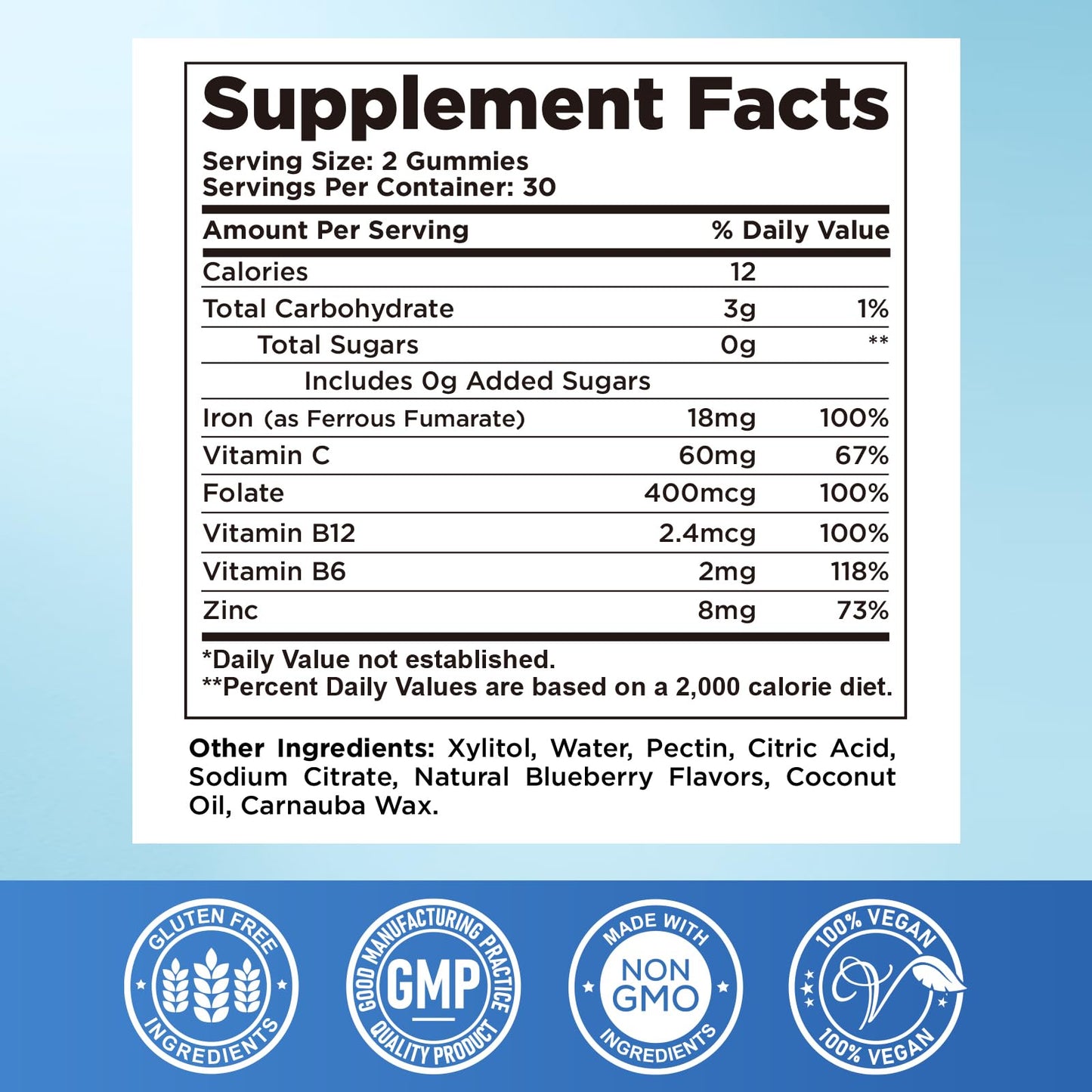 CFILIHTC Iron Gummies 120-Count
