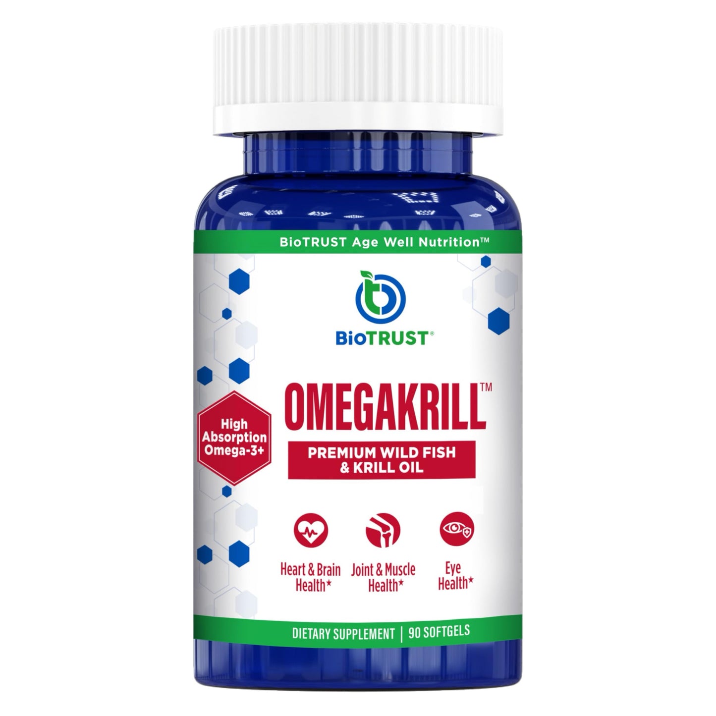 BioTrust OmegaKrill EPA & DHA Omega-3 Softgels, 90 Count