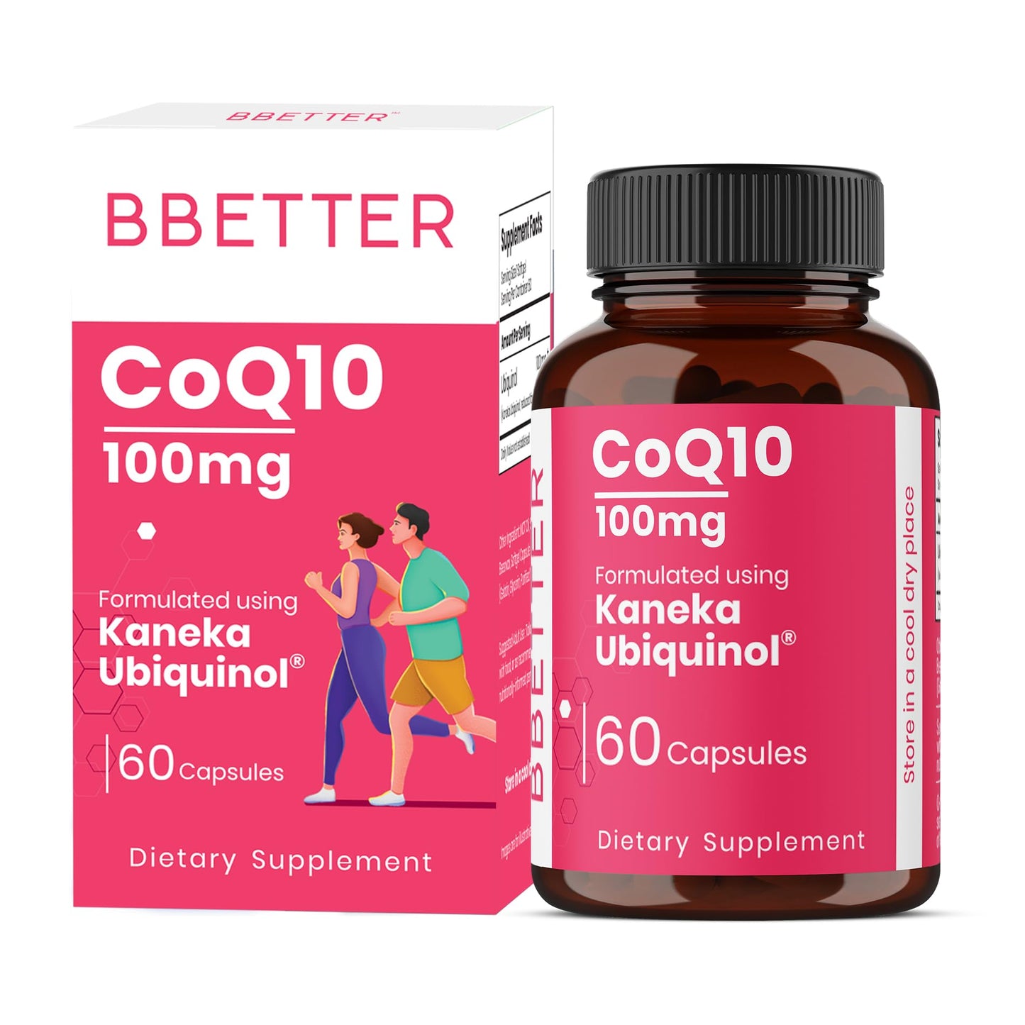 BBETTER CoQ10 100 mg with Kaneka Ubiquinol®, Active Form of Coenzyme Q10 High-Absorption Formula Softgels 60 Count