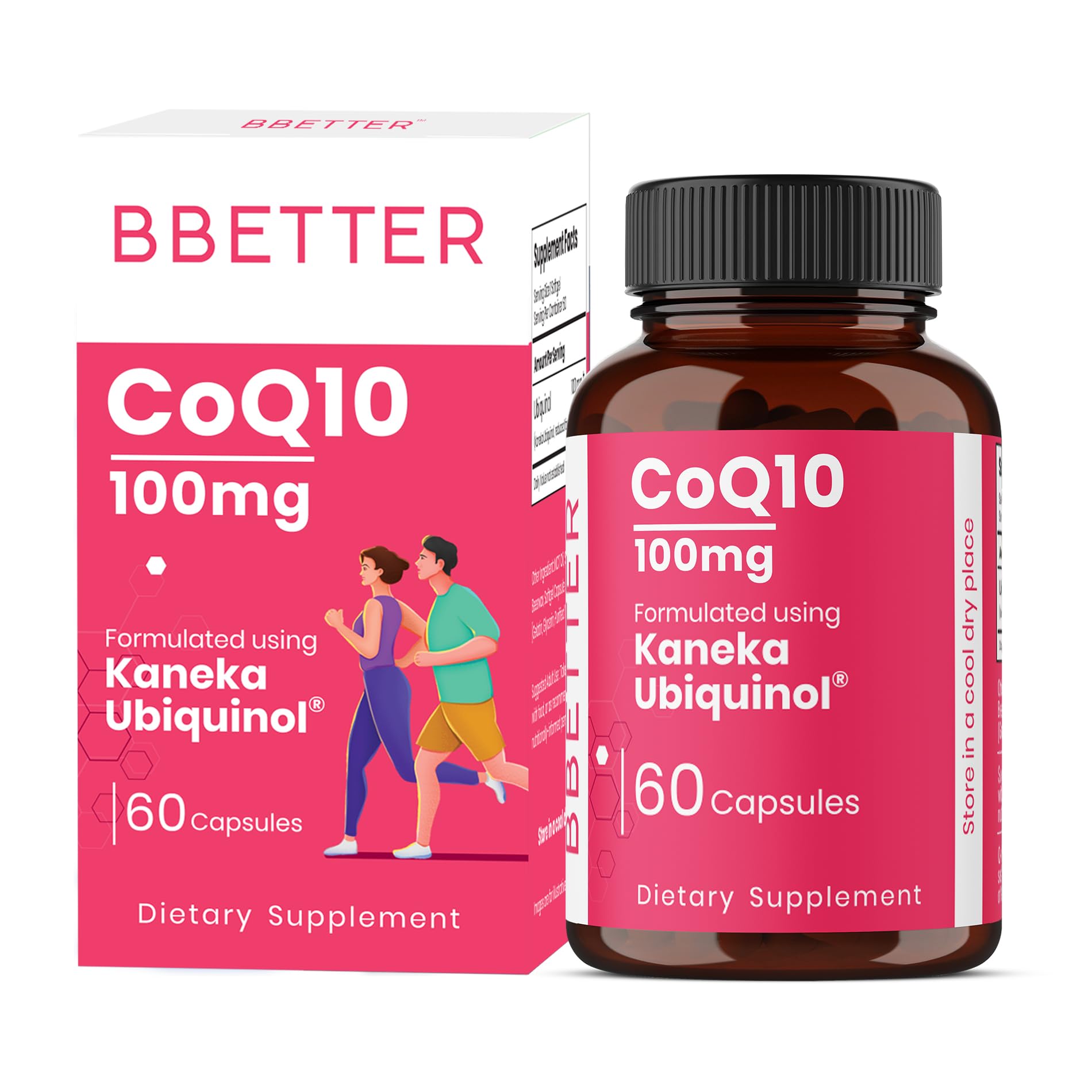 BBETTER CoQ10 100 mg with Kaneka Ubiquinol®, Active Form of Coenzyme Q10 High-Absorption Formula Softgels 60 Count