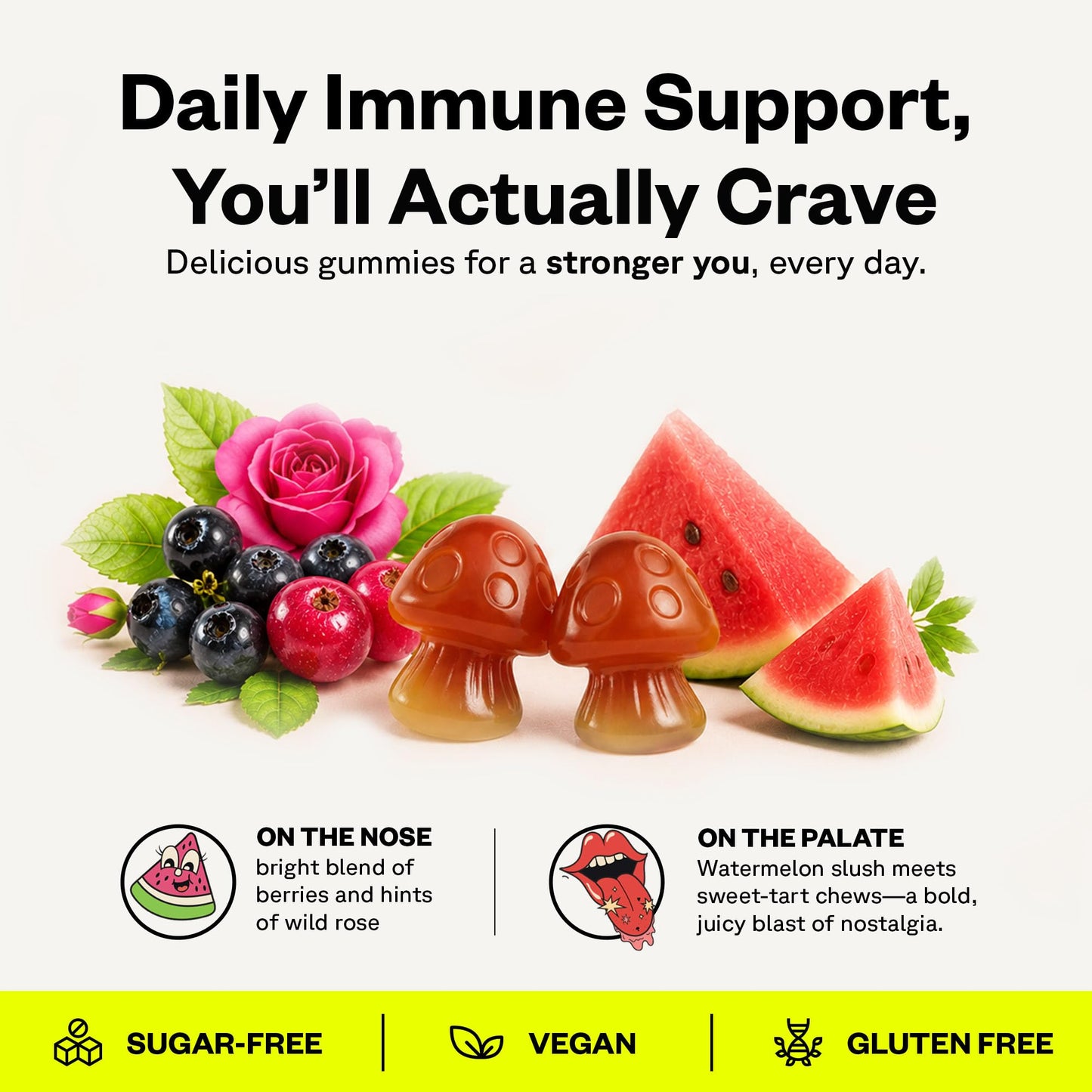 SuperMush Dr. G Daily Greens Immunity Gummies Lion's Mane 60 Count