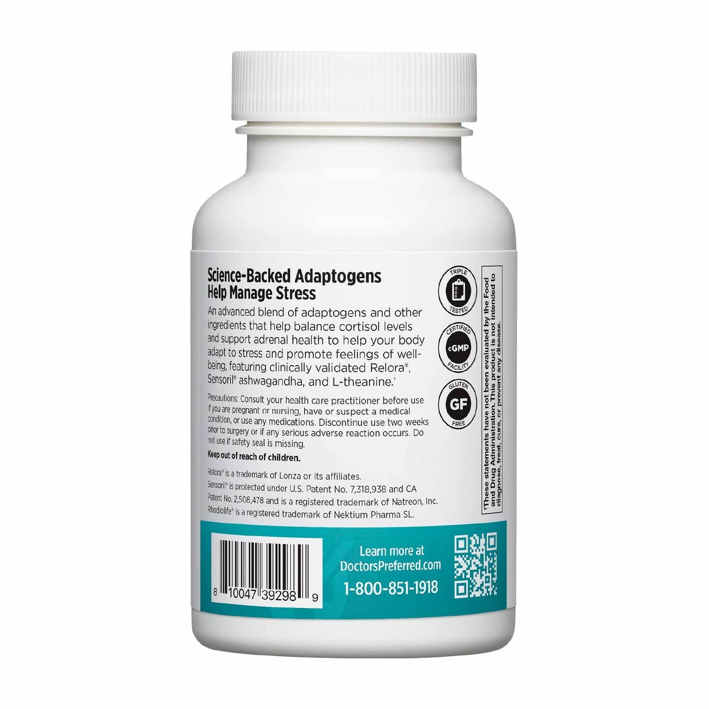 Doctors' Preferred Cortisol Control, Adrenal & Stress Support Capsules, 60 Count