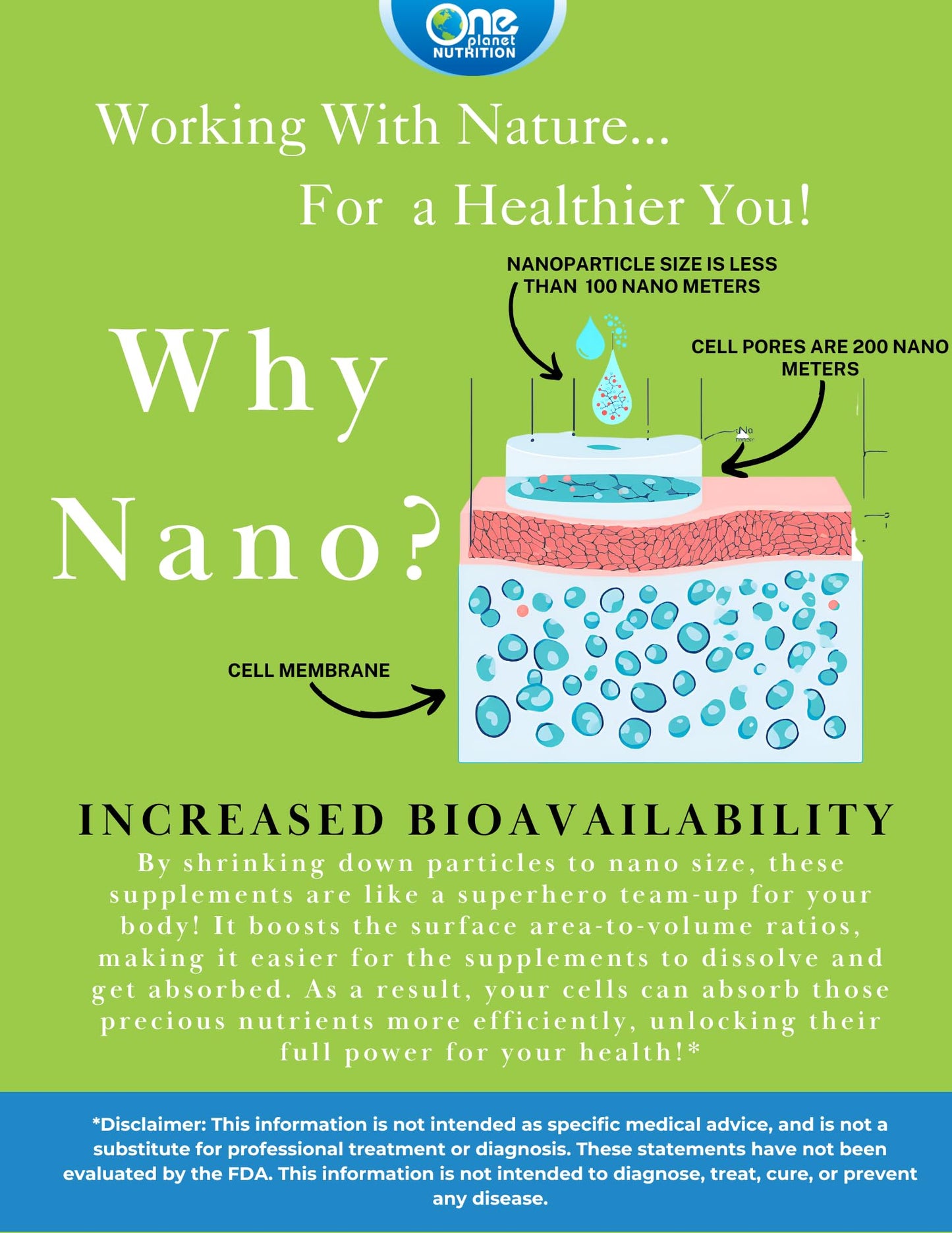 One Planet Nutrition Nano Boswellia 250 mg Veggie Capsules, 120 Capsules