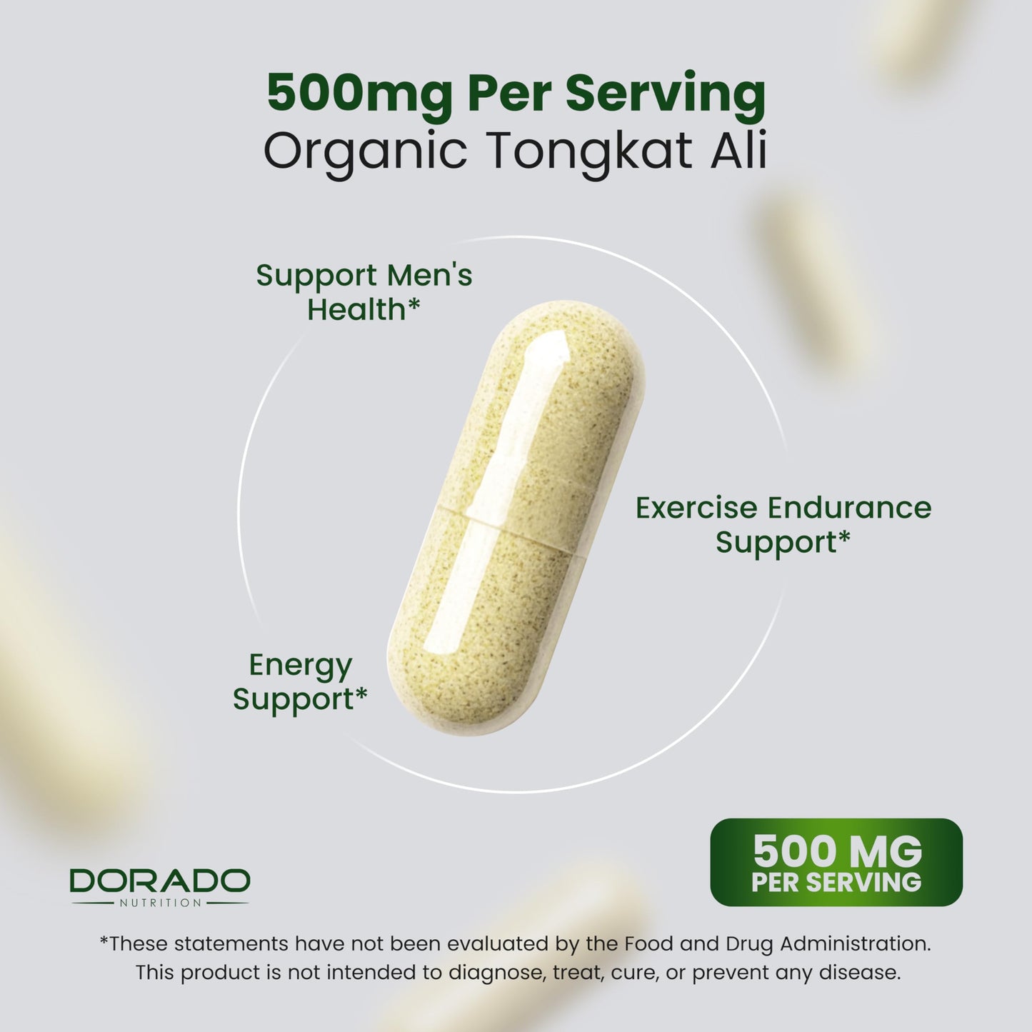 DORADO NUTRITION Organic Tongkat Ali Capsule 60 Count