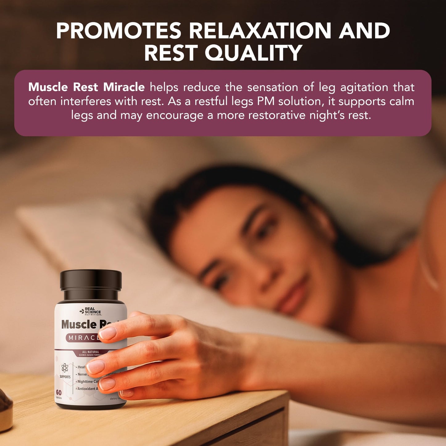 Real Science Nutrition Muscle Rest Capsules 60 Count