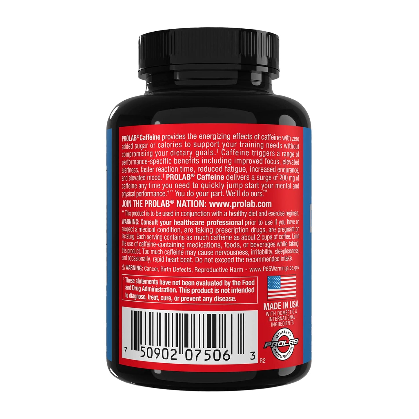 ProLab Caffeine 200mg Tablet, 200 Count