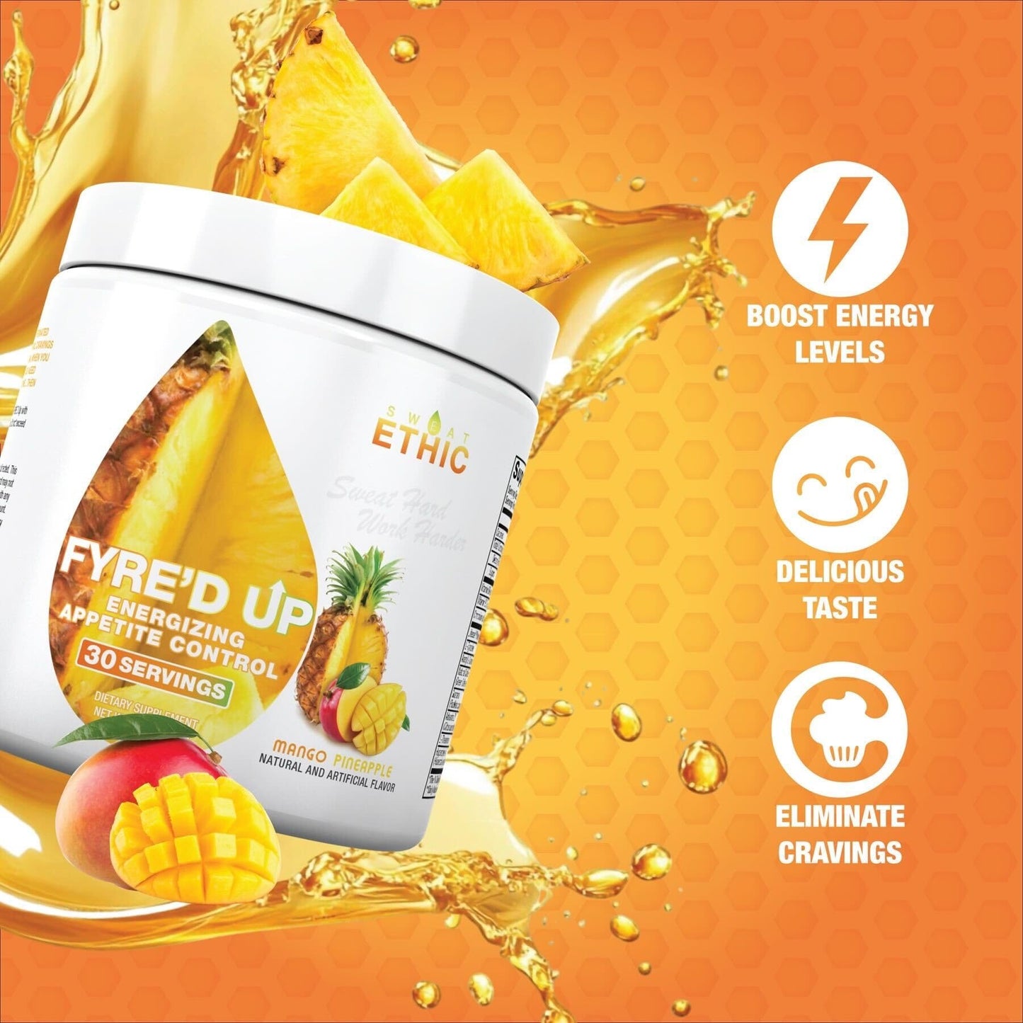 Sweat Ethic FYRE’D UP Energizing Appetite Suppressant Powder 12
