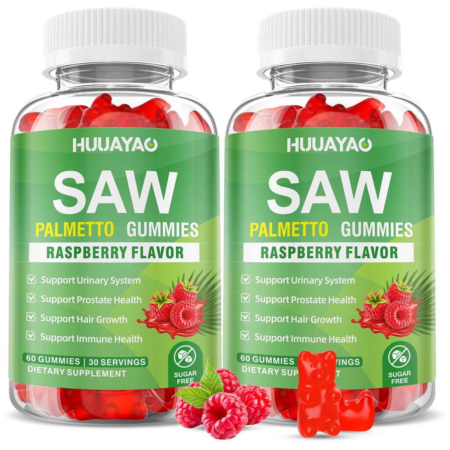 HUUAYAO Saw Palmetto Gummies 120 Count