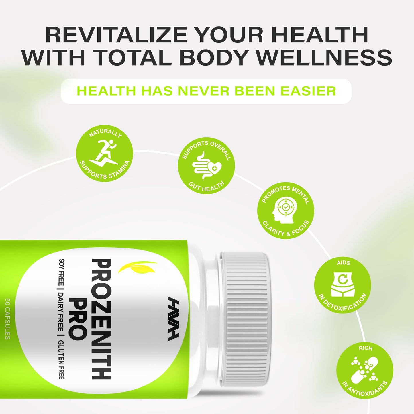 Havah Prozenith Pro Overall Health Support Supplement Capsules, 300 Capsules