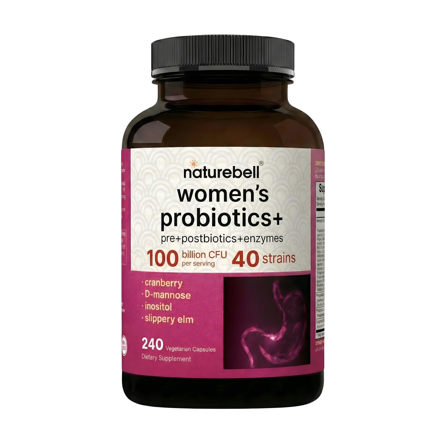 NatureBell Women's Probiotics+ 240 Vegetarian Capsules
