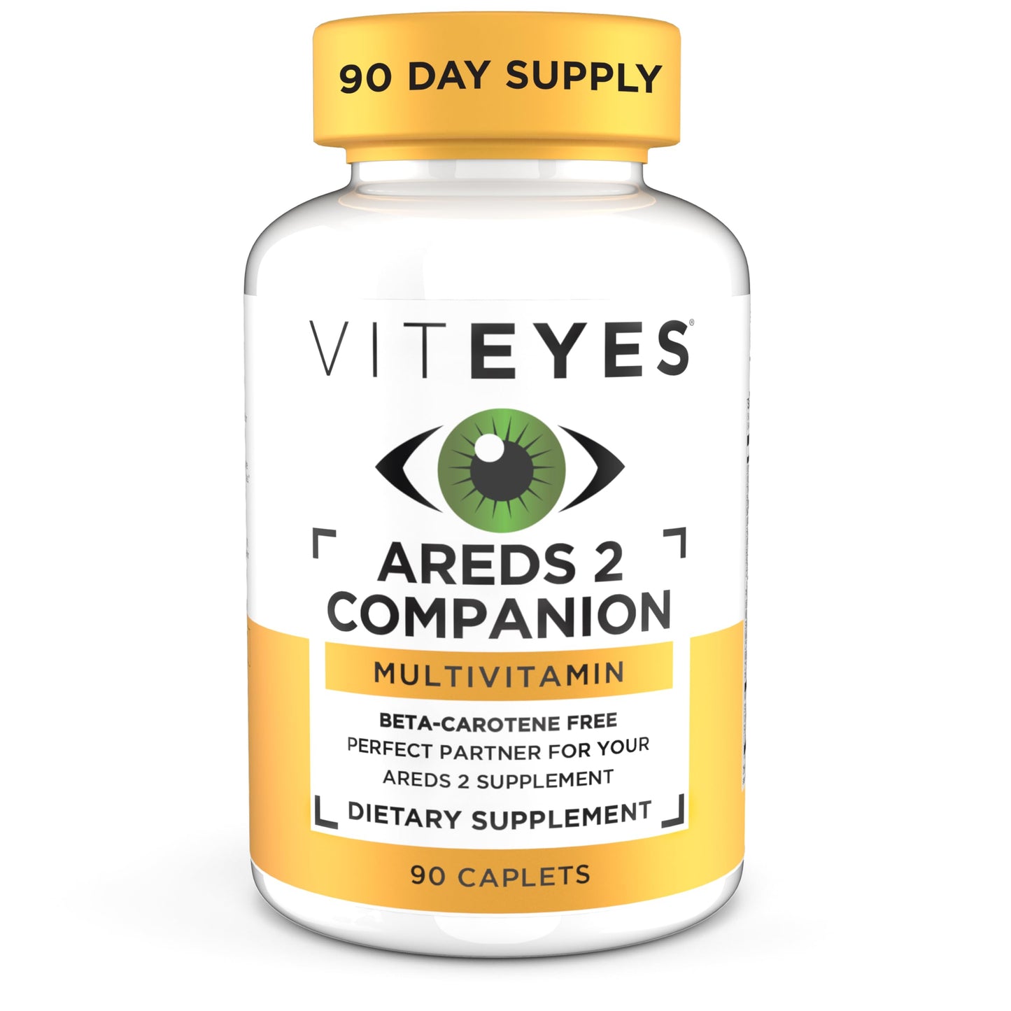 Viteyes Classic AREDS 2 Companion Beta-Carotene Free Multivitamin Supplement Caplets 90