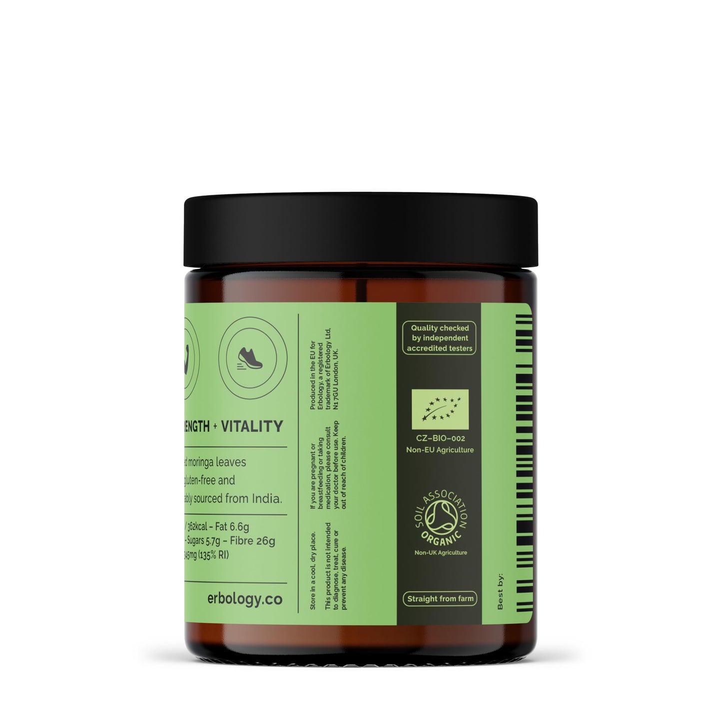 Erbology Organic Moringa Leaf Powder 3.2 oz