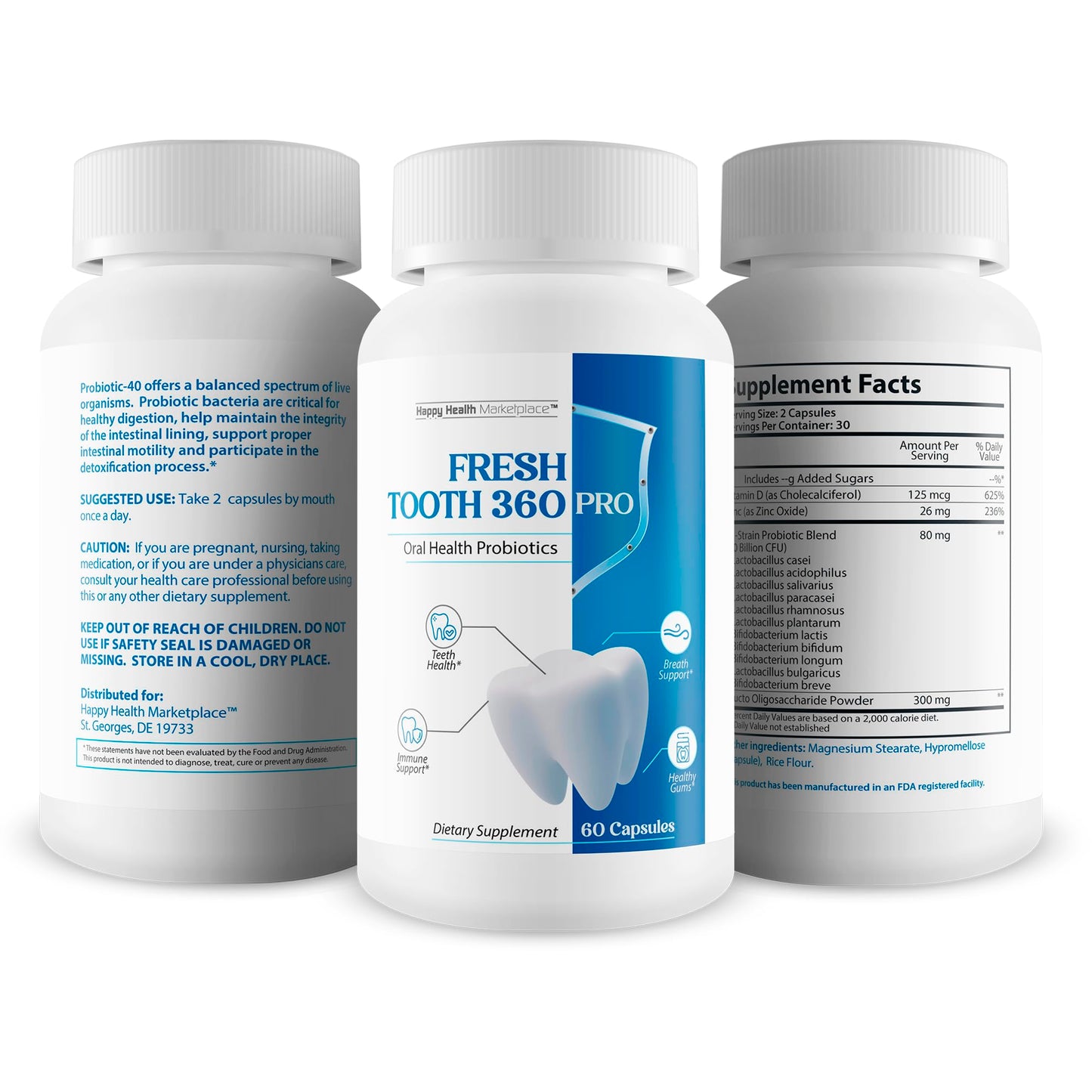 Happy Health Marketplace Fresh Tooth 360 Pro Capsule 60 Count