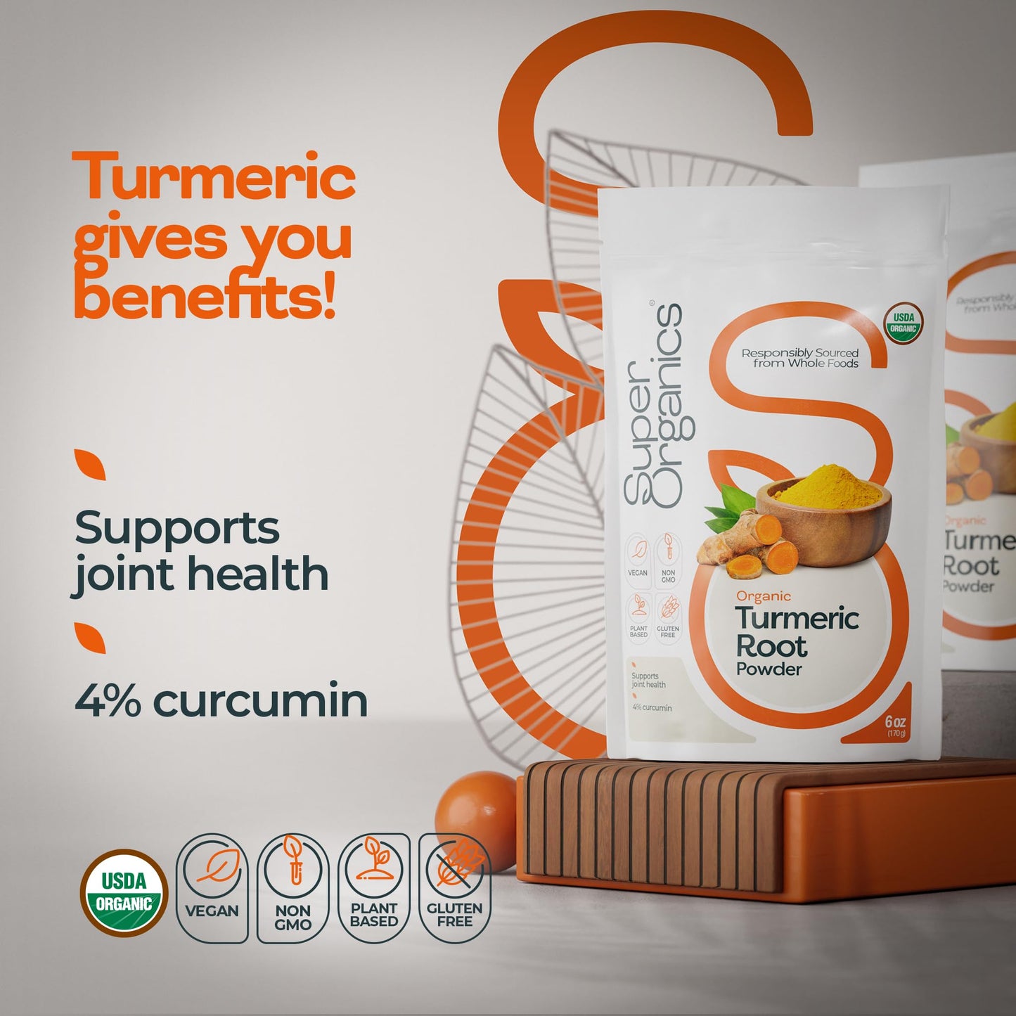 Super Organics Turmeric Powder 6 oz
