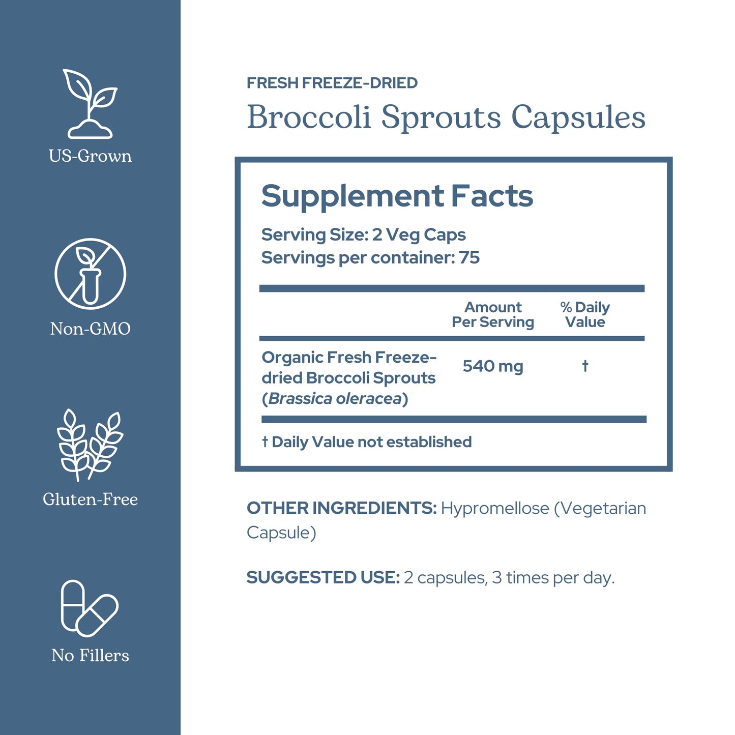 Eclectic Institute Organic Broccoli Sprouts Capsules, 150 Count