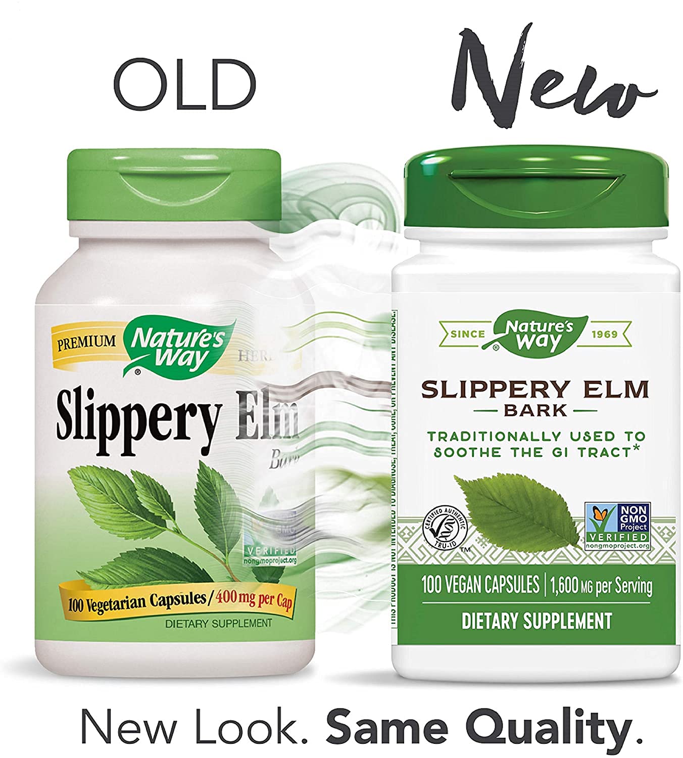 Nature's Way Slippery Elm Bark Capsules, 300 Capsules