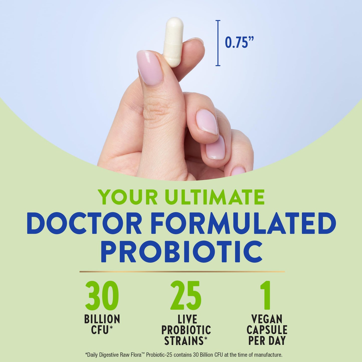 Nature's Truth Raw Flora Probiotics with Prebiotics Capsules 33 Count