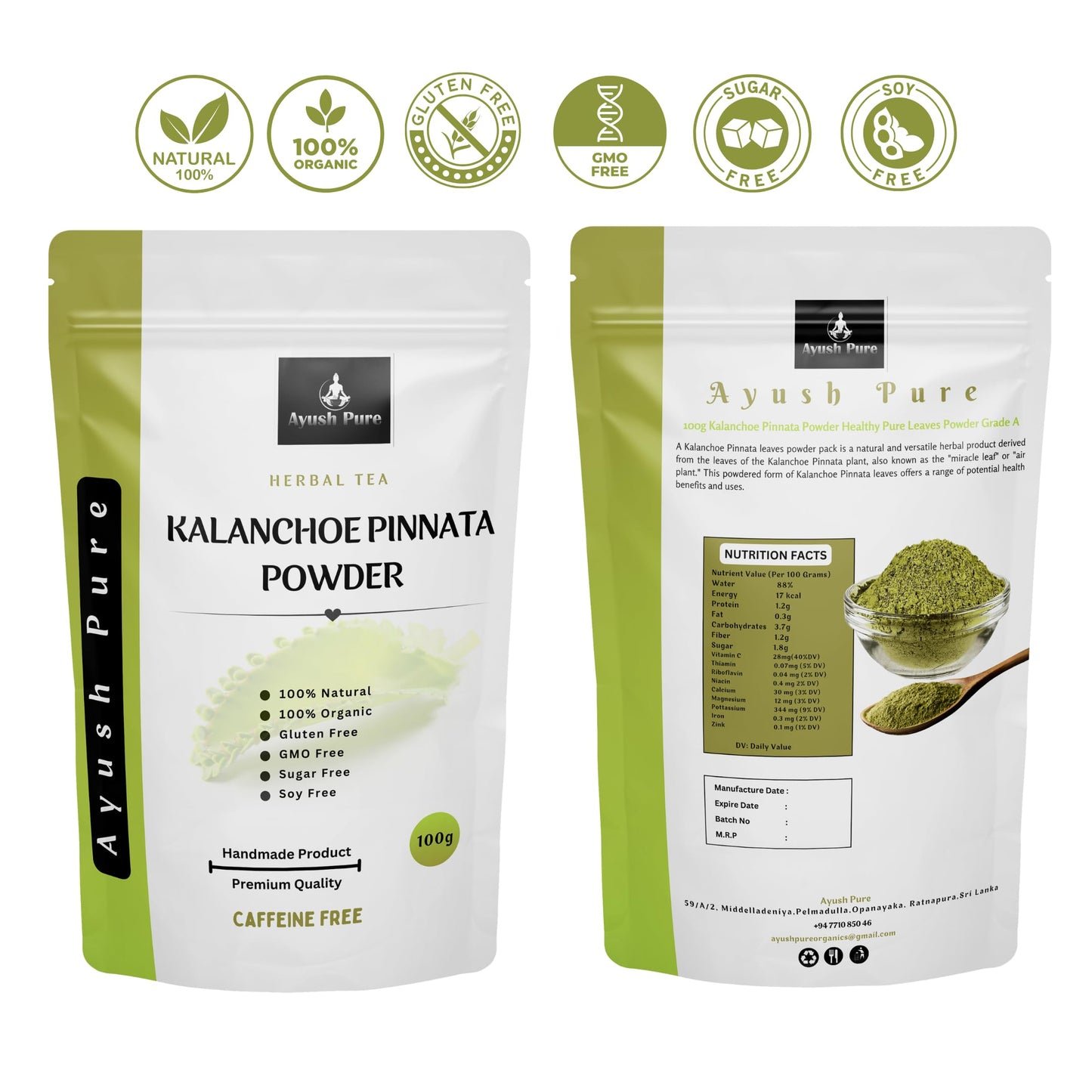 Generic Kalanchoe Pinnata Leaves Powder, 3.53 oz