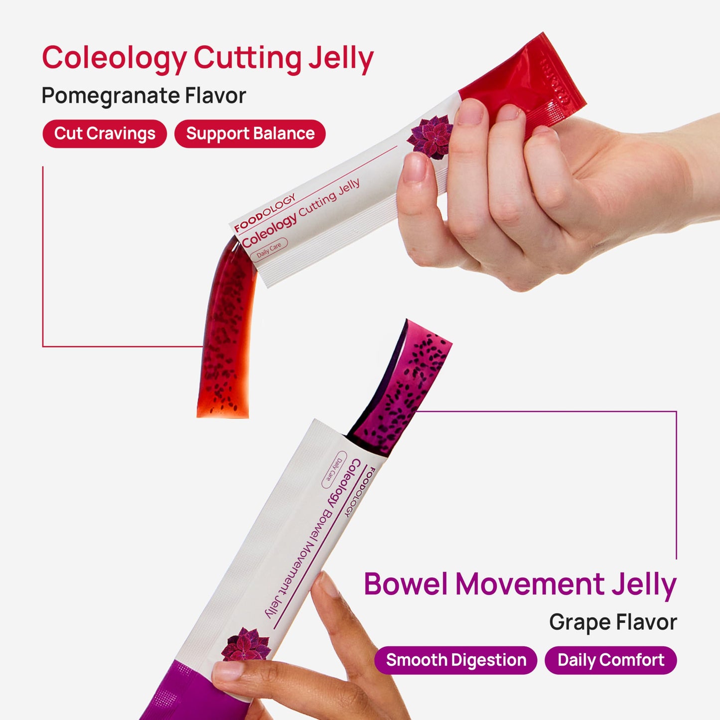 FOODOLOGY Coleology Bowel Movement Jelly (Grape & Prune) Gummy 10