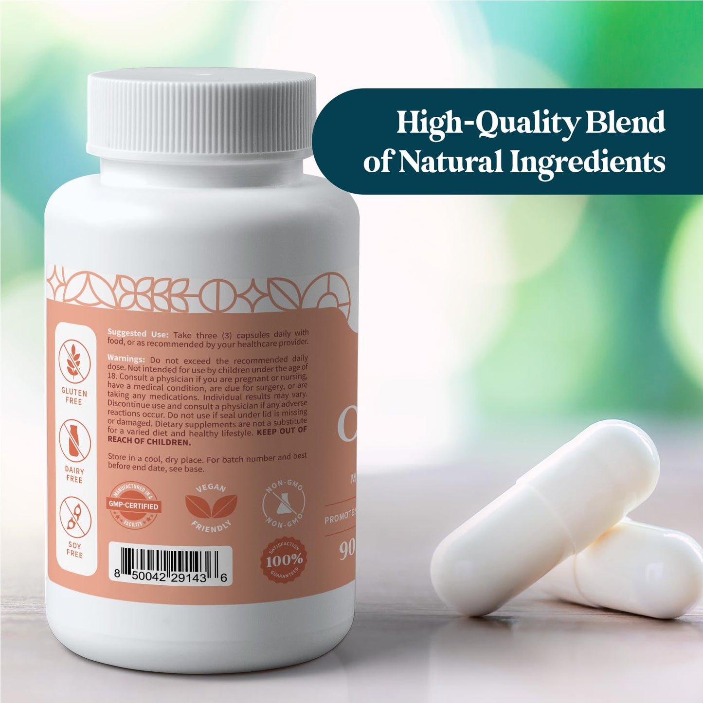 Pattern Wellness Fibro Complex Advanced Formula with BioPerine for Nutrient Absorption Supports Muscle, Joint & Mobility Health 90 Vegan Capsules