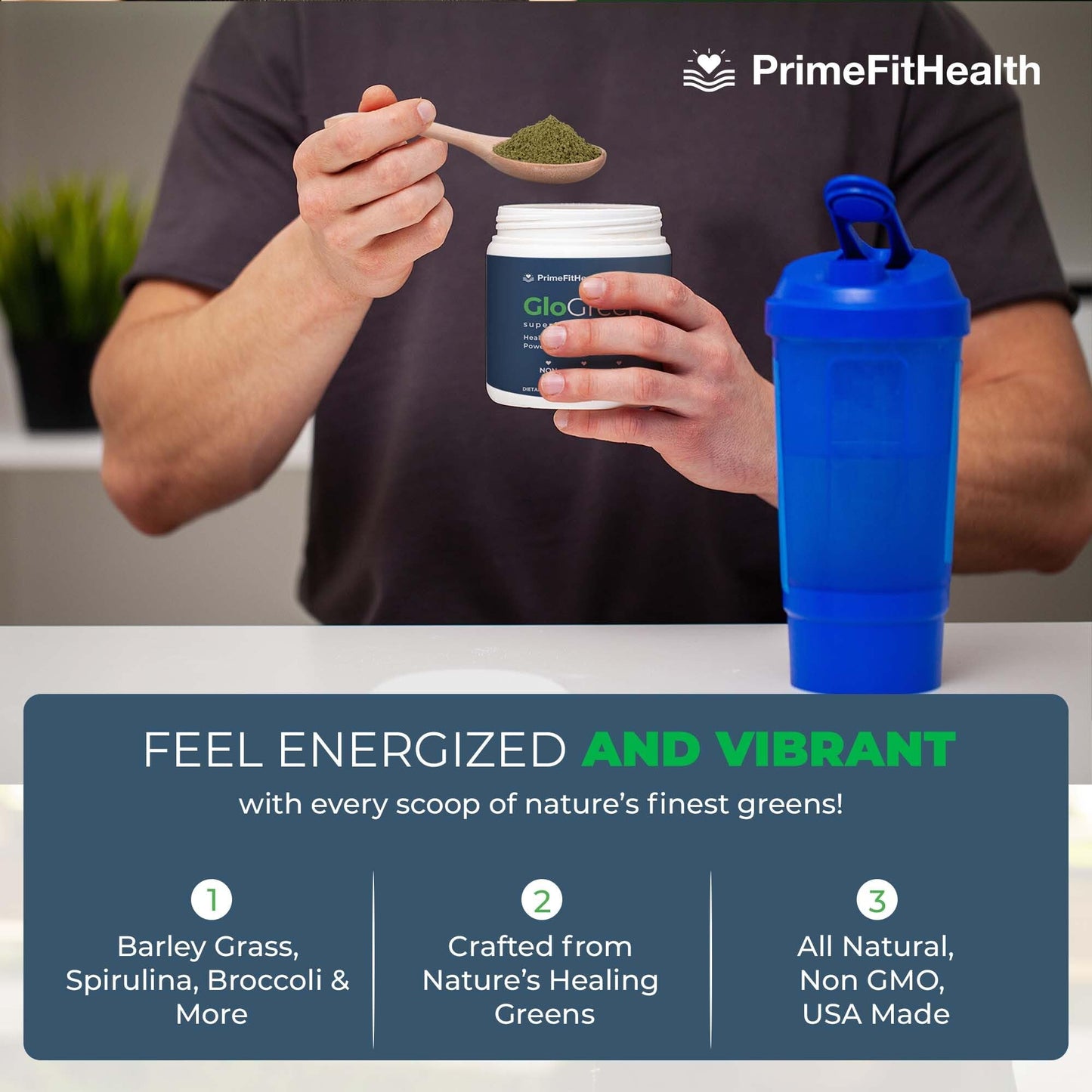 Primefithealth GloGreen Superfood Powder 4.5 oz