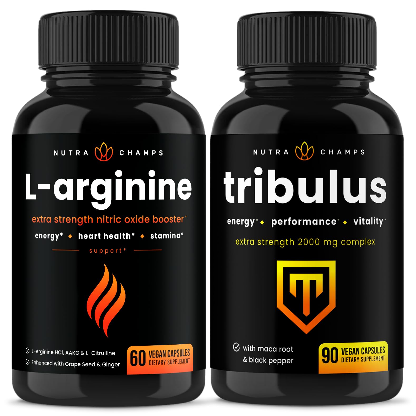 NutraChamps L-Arginine and Tribulus Capsules, 120 Capsules