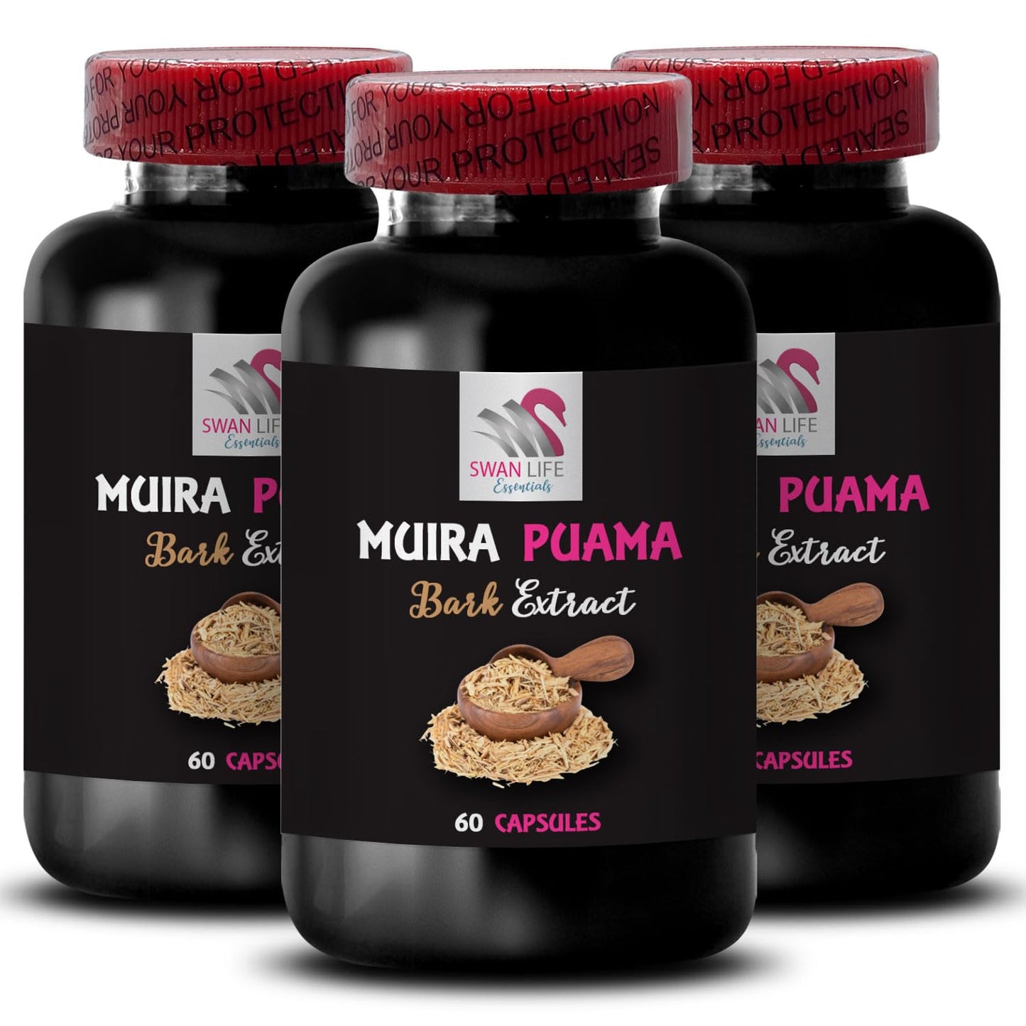Swan Life Essentials Muira Puama Bark Extract 180 Capsules