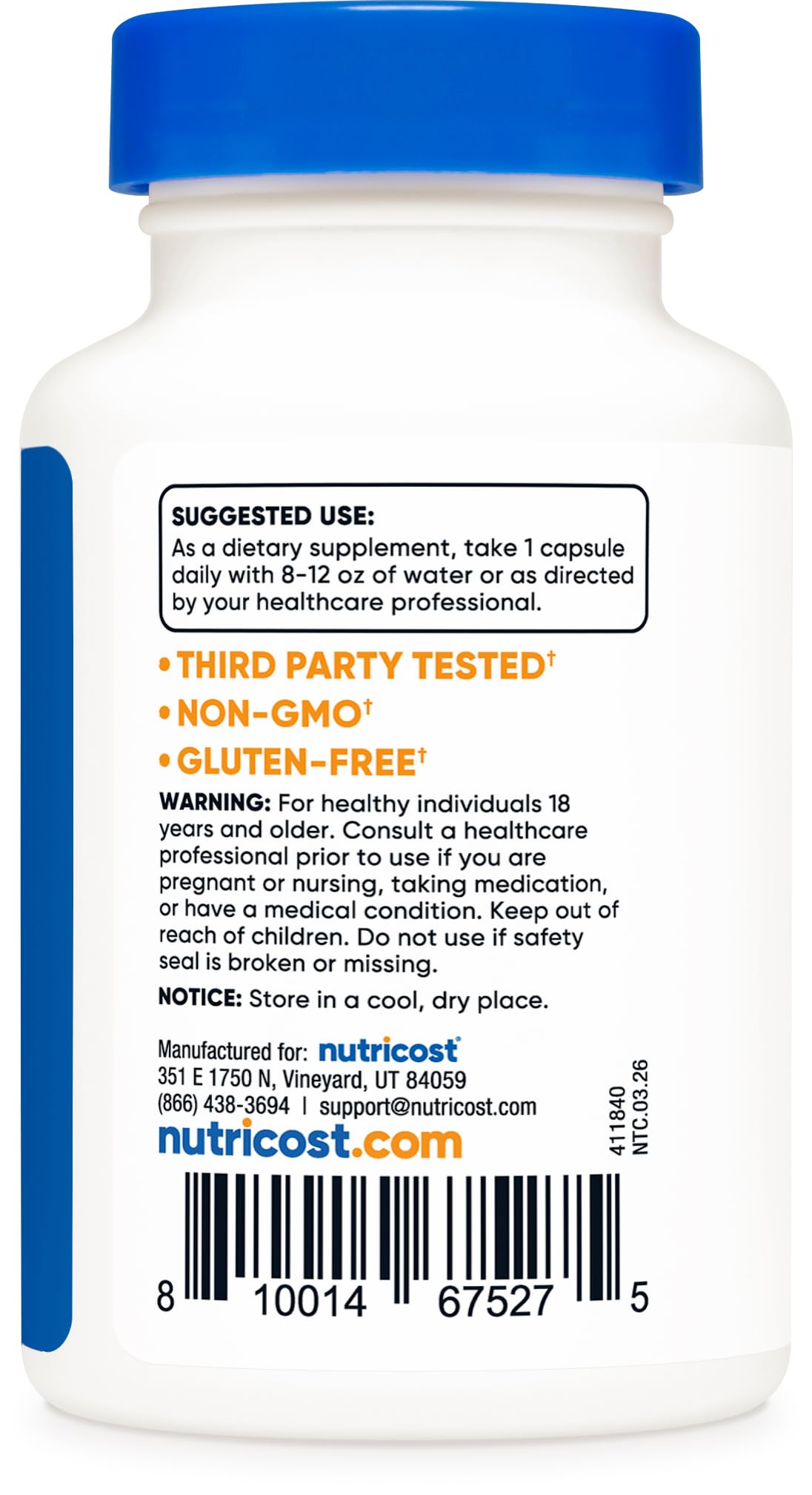 Nutricost Tudca 250mg Capsules, 120 Count