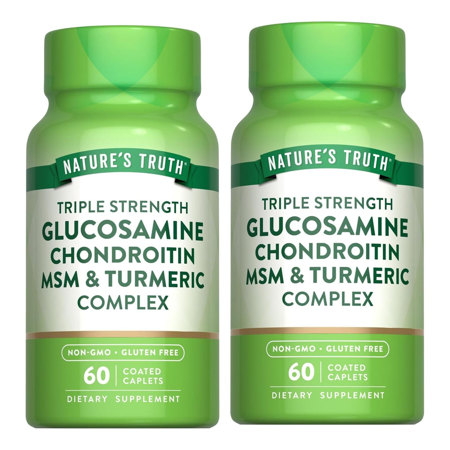 Nature's Truth Triple Strength Glucosamine Chondroitin MSM Complex Dietary Supplement Caplets 120