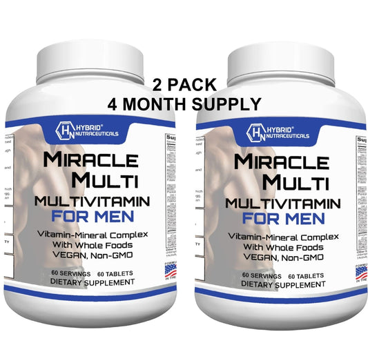 Hybrid Nutraceuticals MiracleMulti Multivitamin for Men Tablet 120 Tablets