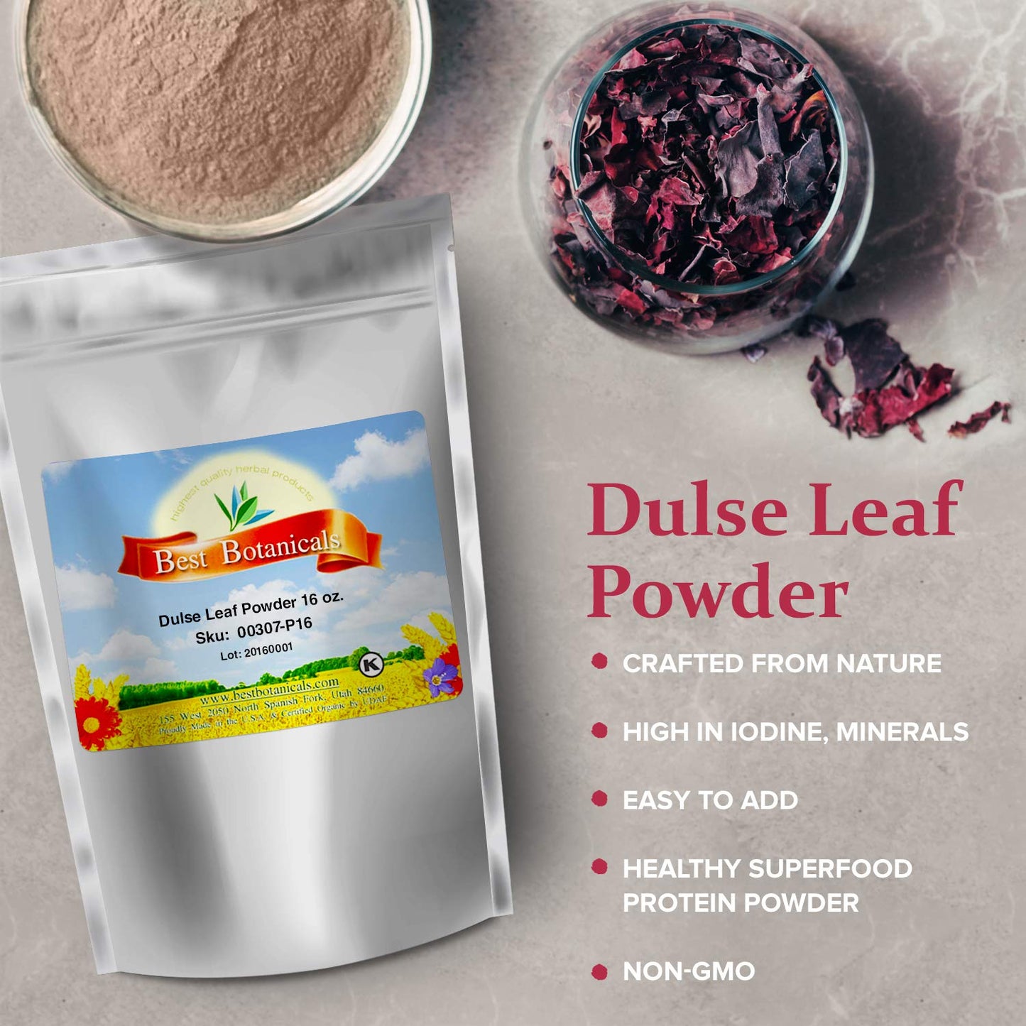 Best Botanicals Dulse Leaf Powder Capsules 16 Capsules