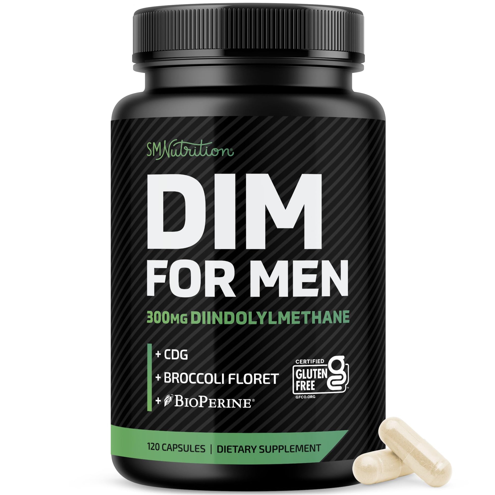 SMNutrition DIM Supplement for Men 300mg Capsule, 120 Capsules