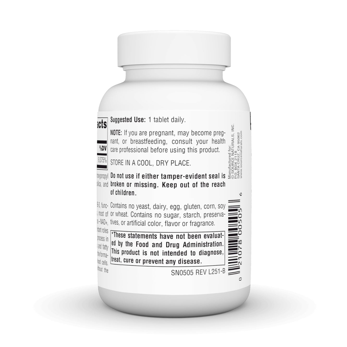Source Naturals Niacinamide B-3, Vegan Vitamin B-3, 1500 mg, 100 Tablets