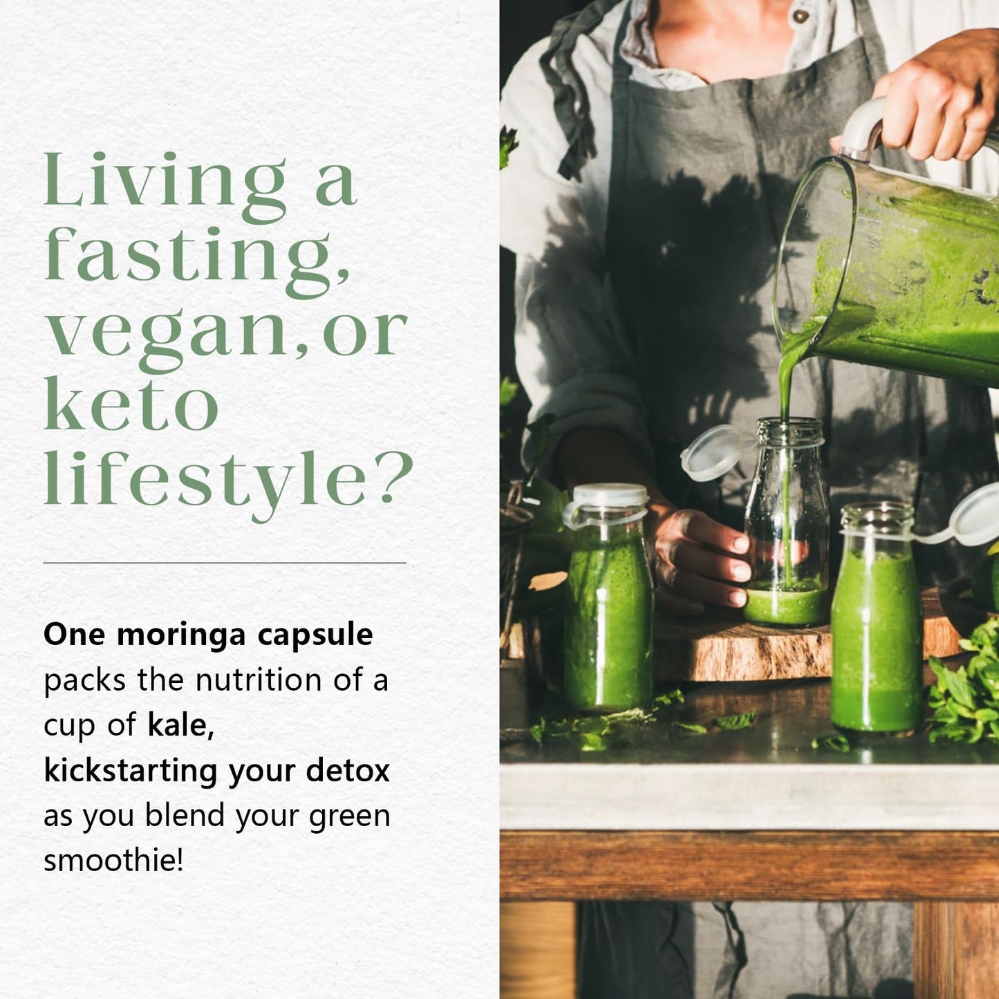 HyberVive Moringa Pure Capsules 800mg, 60 Count