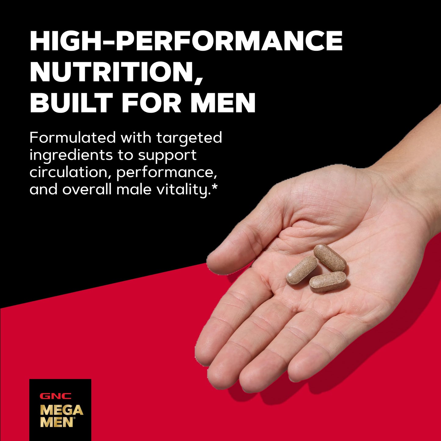 GNC Maca Man Maca Root Arginine for Enhanced Blood Flow Caplets 60 Count