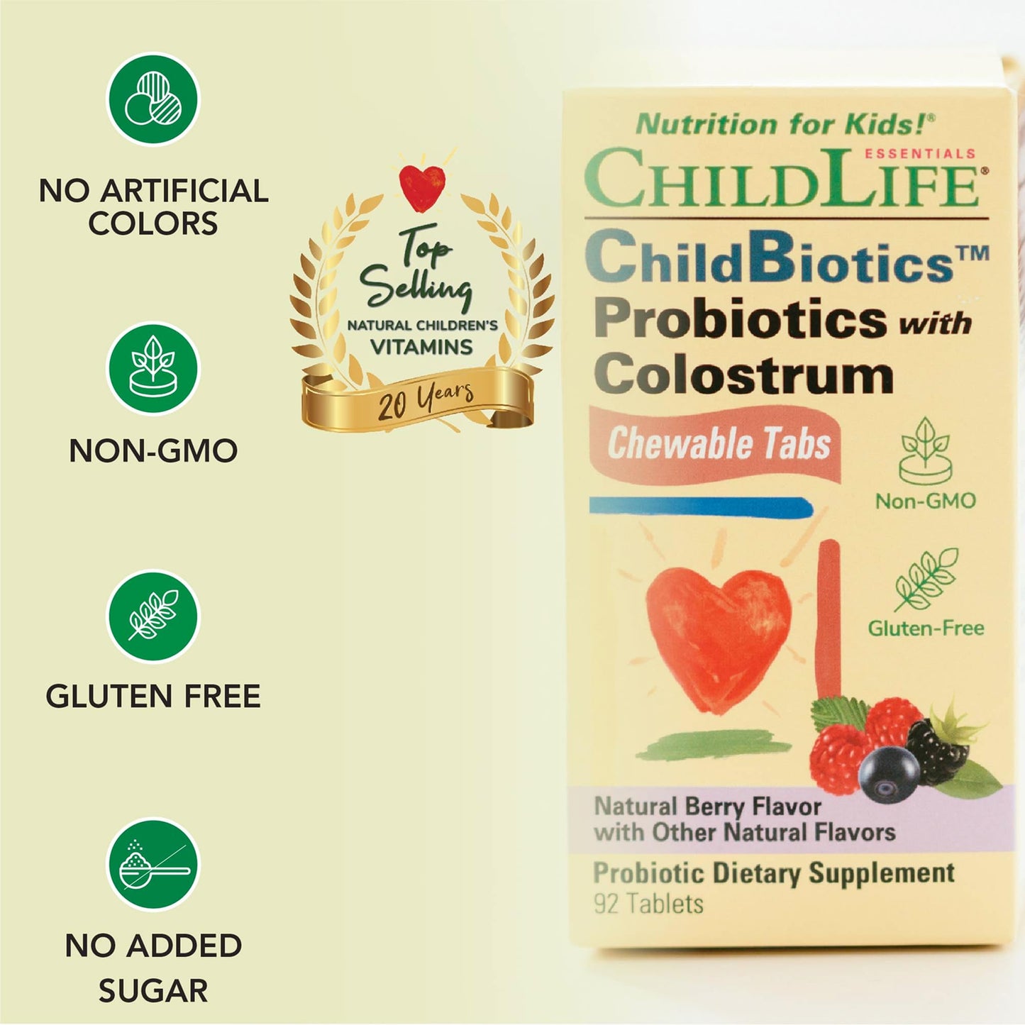 CHILDLIFE ESSENTIALS ChildBiotics with Colostrum Probiotics for Kids Softgel 184