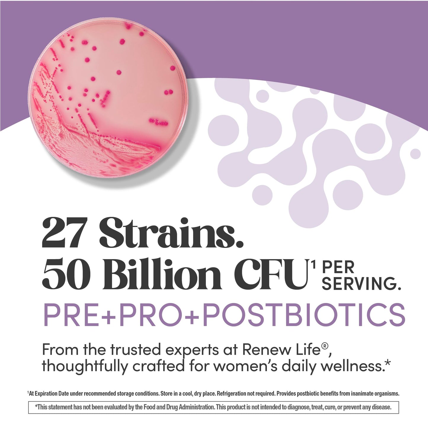 Renew Life Ultimate Flora Probiotics for Women 50 Billion CFU Capsules 30
