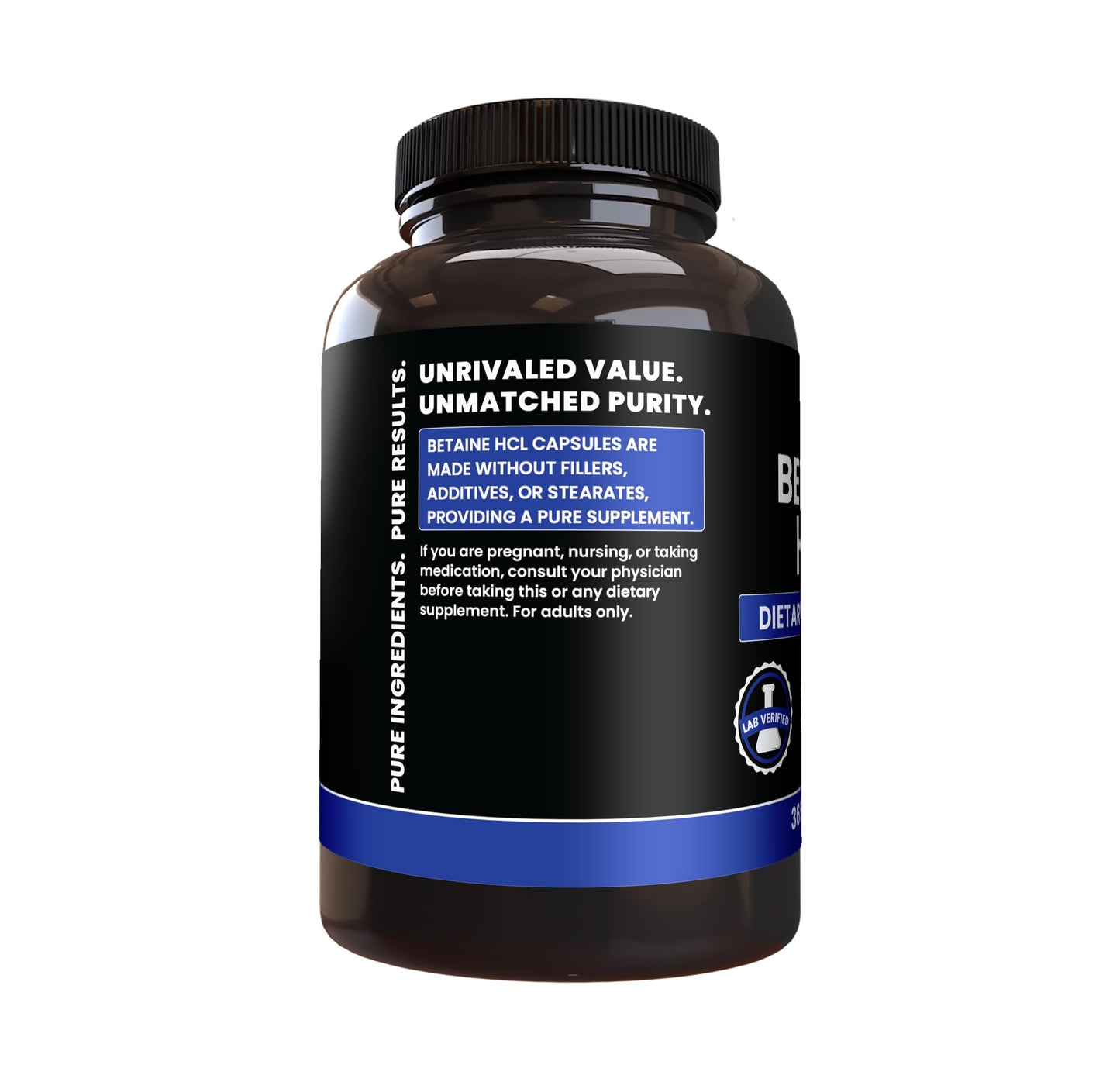 PURE ORIGINAL INGREDIENTS Betaine HCL Capsules 365