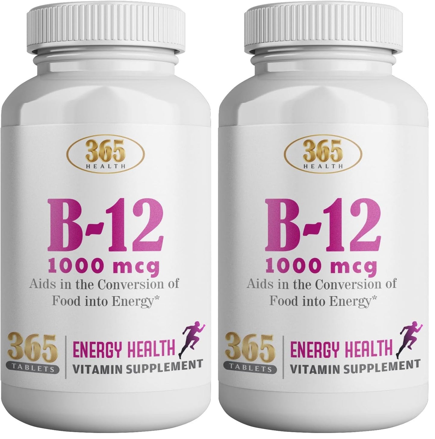 HEALTH LFE Vitamin B12 1000mcg Caplets, 730 Count