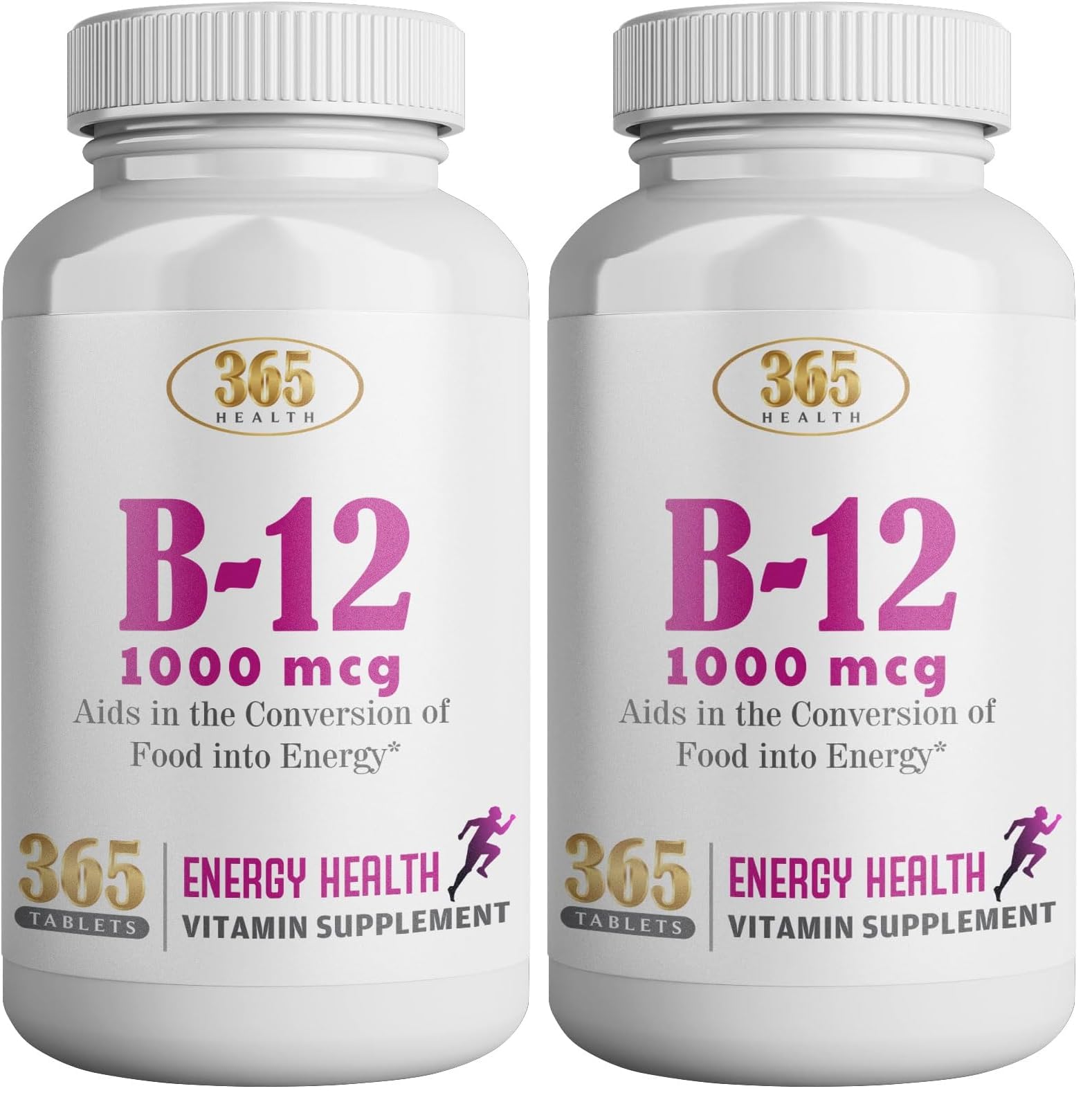 HEALTH LFE Vitamin B12 1000mcg Caplets, 730 Count