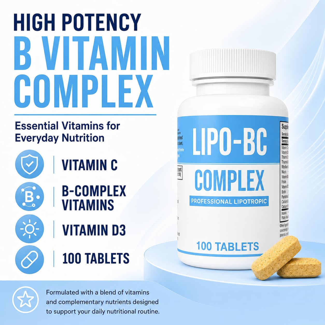 Legere Pharmaceuticals Lipo BC Complex Tablets 200 Tablets