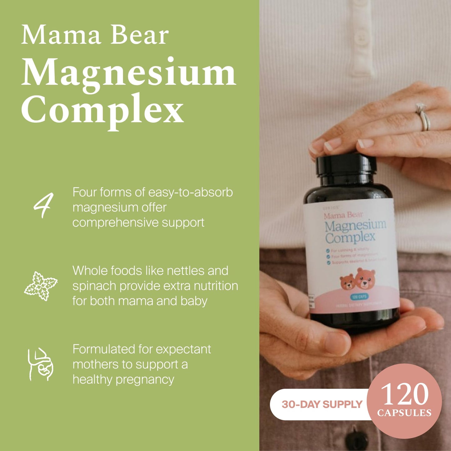 SPRIGS Mama Bear Magnesium Complex Supplement Capsules, 1 Count