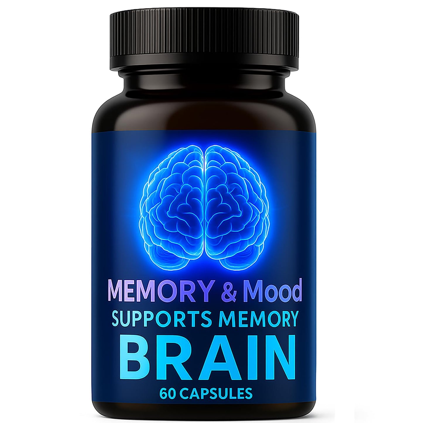 DFTLUUE Nootropic Brain Supplement for Memory and Focus, Cognitive Support Formula with B Vitamins, Folate & Dihydromyricetin, Mental Clarity & Daily Performance, Capsule, 60 Capsules