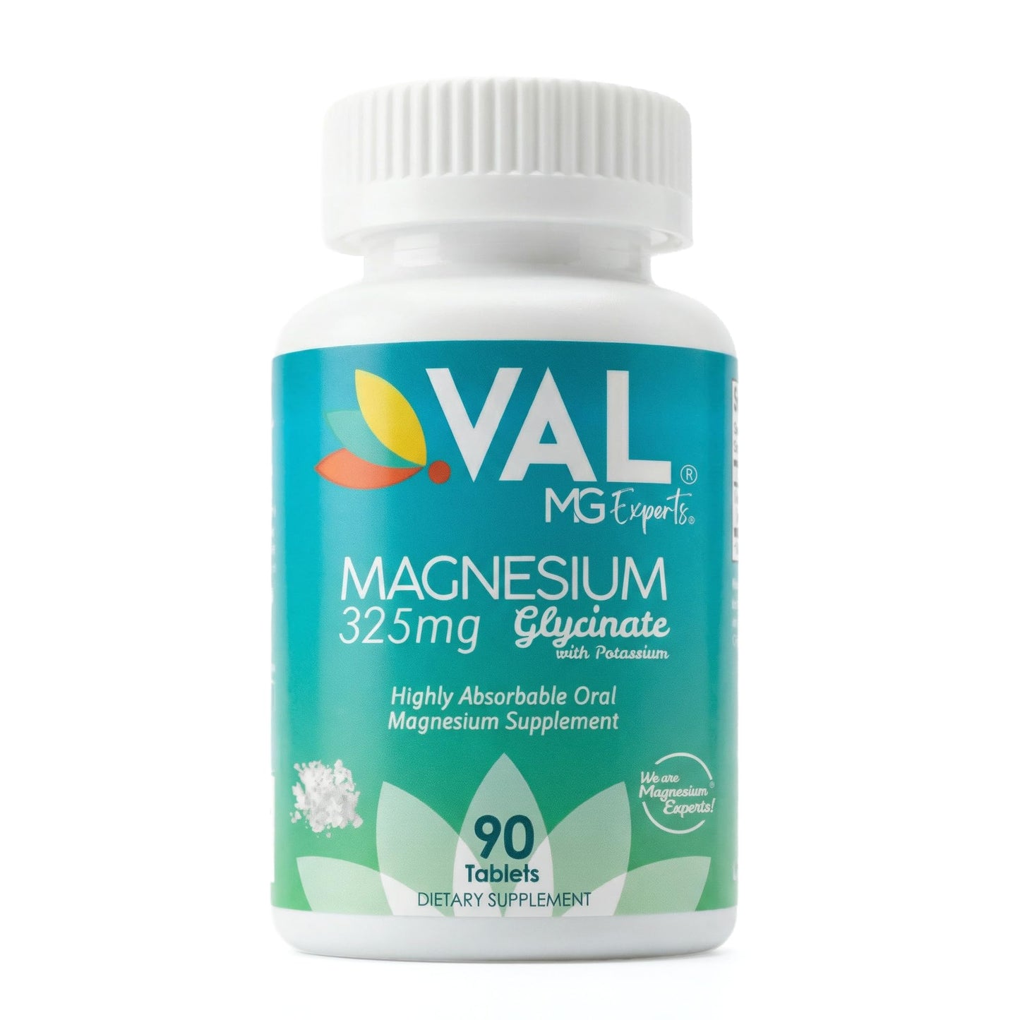 VAL Magnesium Glycinate 325mg with B6 & Potassium Tablet, 90 Tablets