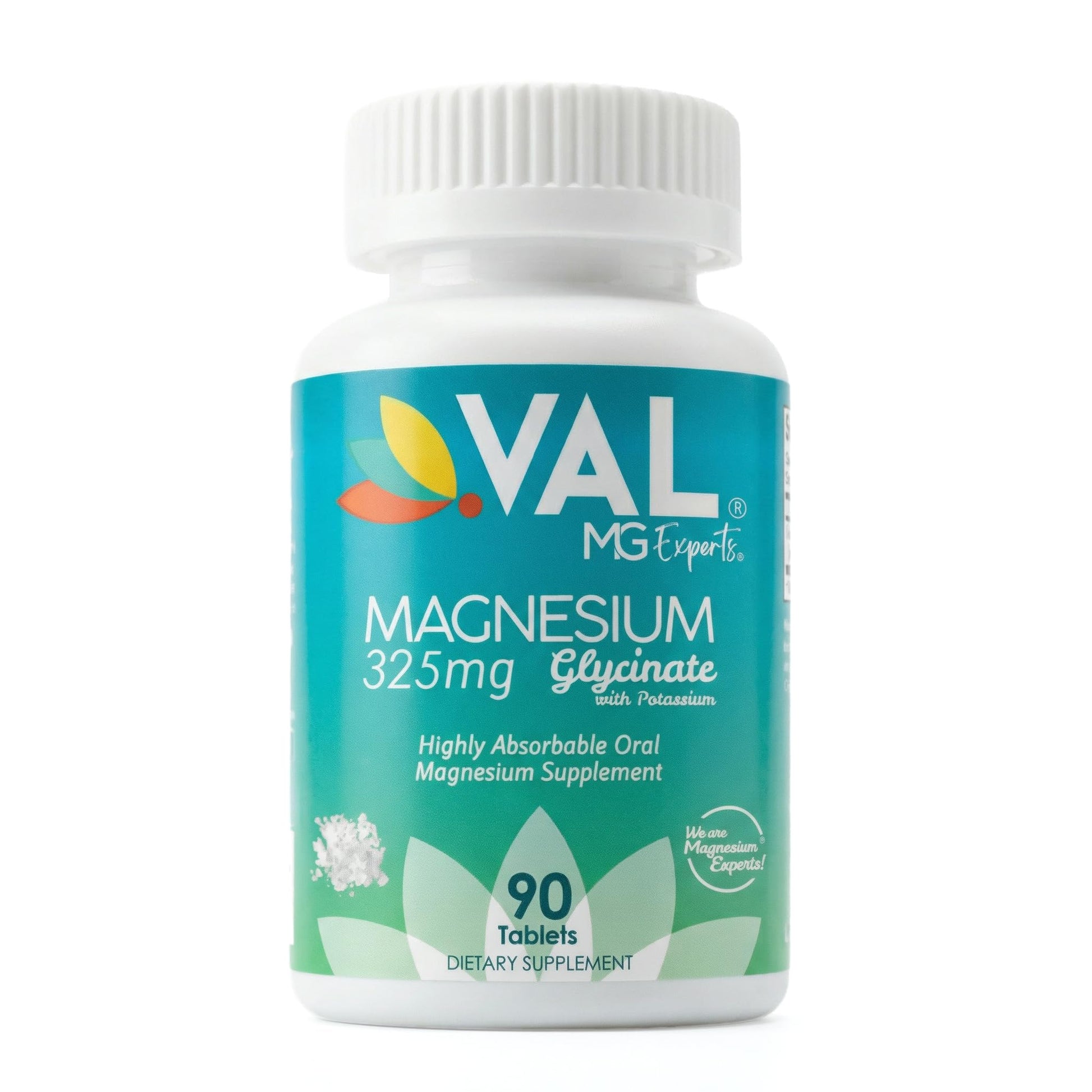 VAL Magnesium Glycinate 325mg with B6 & Potassium Tablet, 90 Tablets