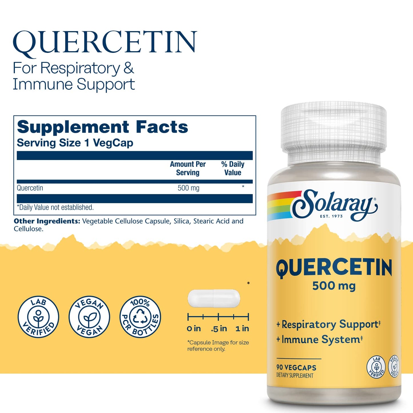SOLARAY Quercetin 500mg Capsule, 2 Pack