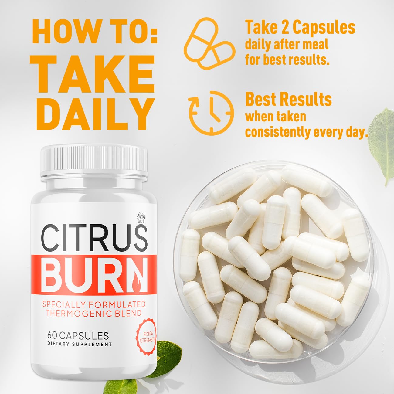 MJO Citrus Burn Capsules, 120 Capsules
