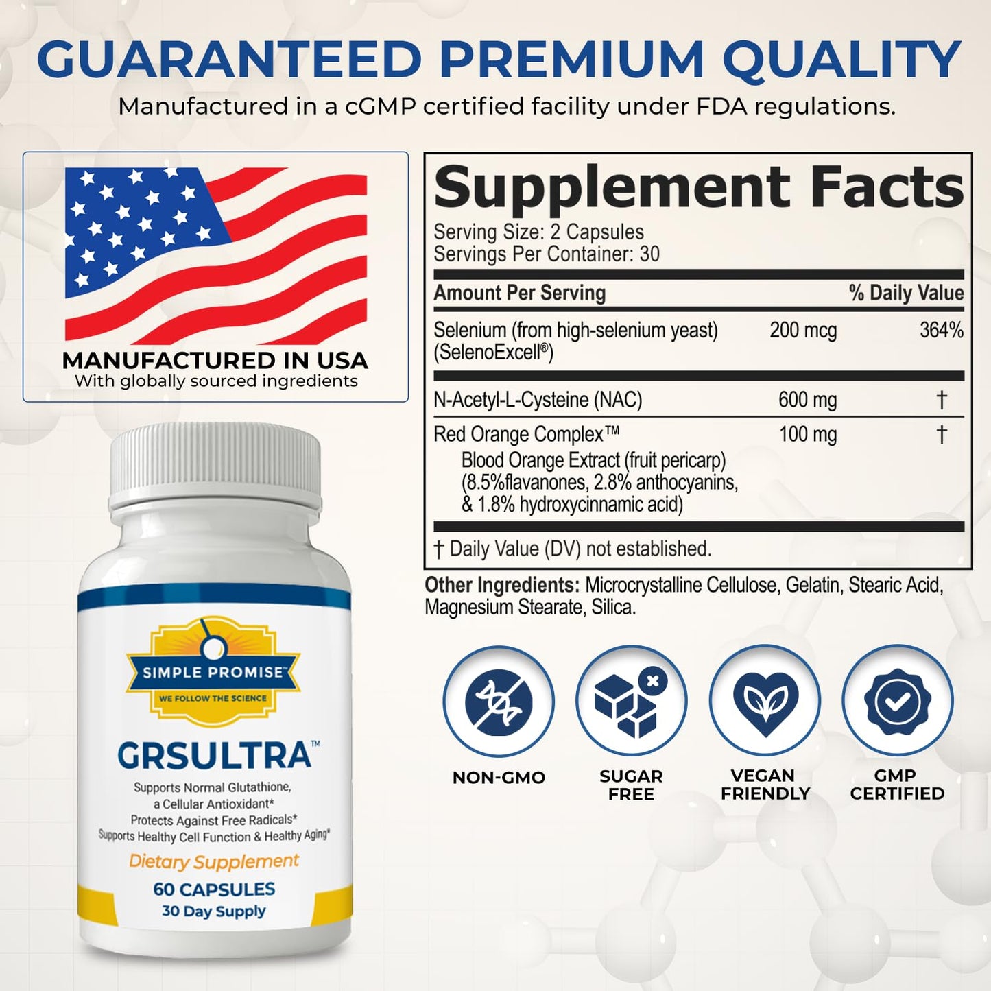 Simple Promise GRS Ultra Glutathione Capsules 60 Count